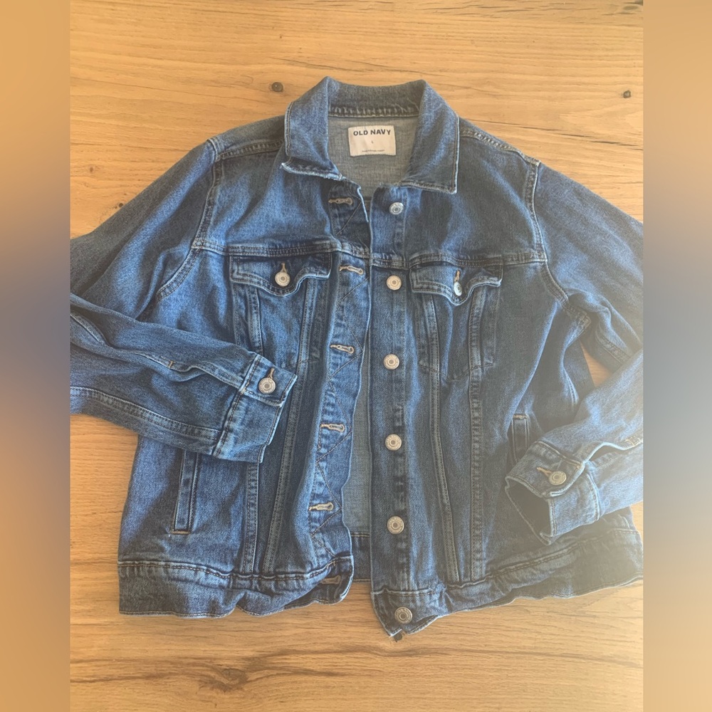 Old Navy Classic‎ Denim Jean Jacket Blue Women’s Large Preloved